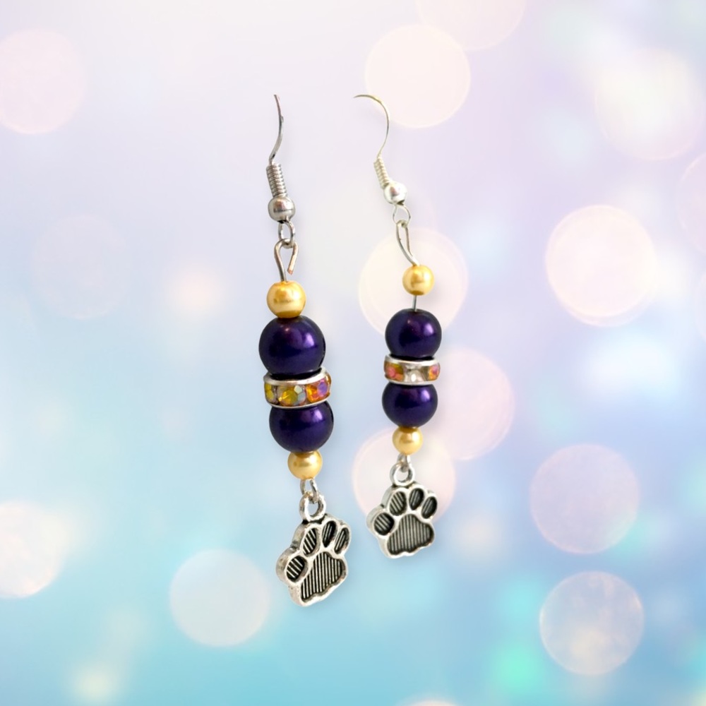 UW University Of Washington Huskies Earrings *NEW*